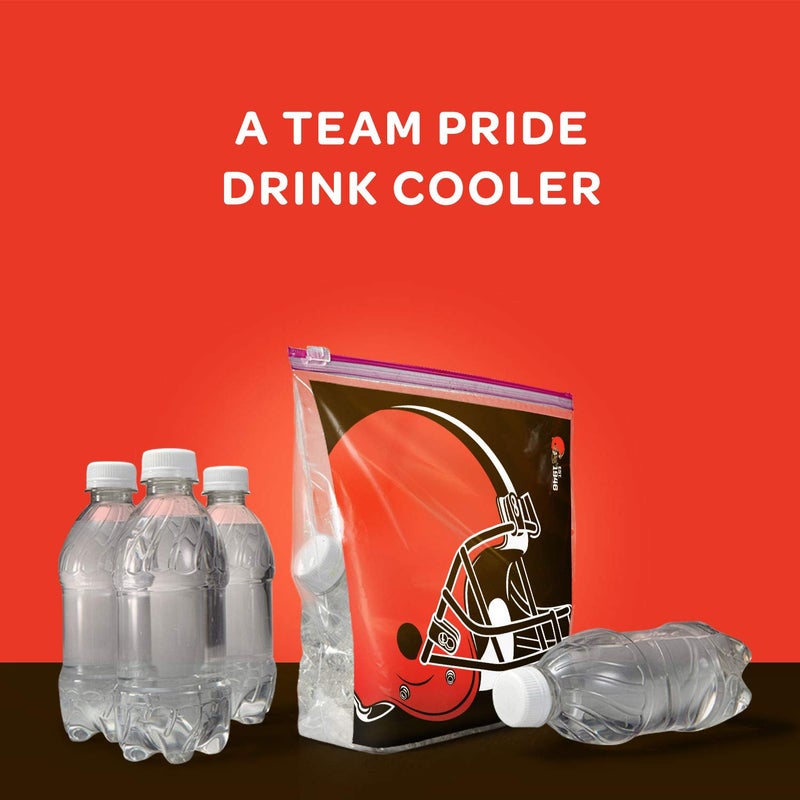 Ziploc Slider Storage Gallon Bag, Great for Grab-and-go Snacking, Tailgating or homegating, 20 Count- NFL Cleveland Browns - Image 5